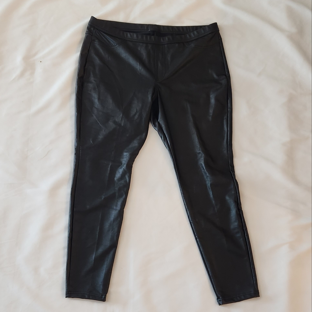 Faux Leather Tights
